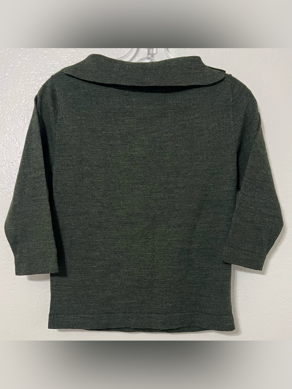 Vintage Luisa Spagnoli Made in Italy Wool Blend Knit Bateau Collar Top XS S - Picture 2 of 7